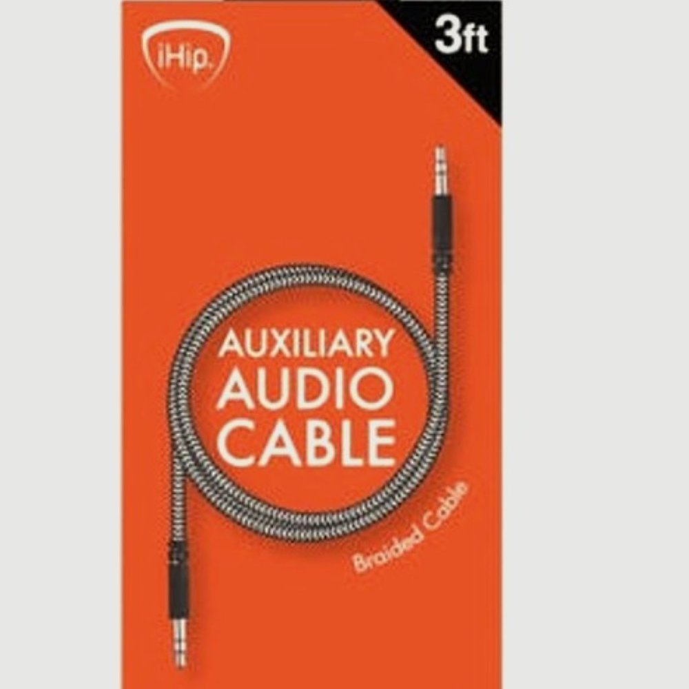Zeikos iHip 3 Foot Braided Auxiliary Aux Audio Cable